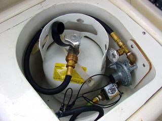 Completed propane locker detail